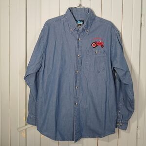 Vintage Blue Denim Farmall  Shirt